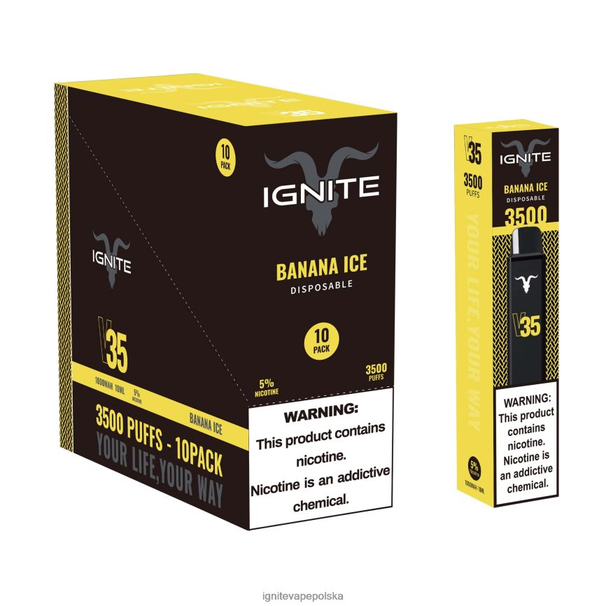 Ignite Vape Cena | IGNITE V35 vape pen 10 szt lód bananowy 0648NZ16